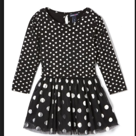 Limited Too Other - NWOT - Black Polka Dot Long-Sleeve Dress - Toddler